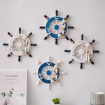 Wholesale Mediterranean Wood Craft Creative Rudder Decoration Pendant Rudder Steering Wheel Decoration Wall Hanging