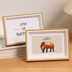 Customized Multi Size 6/7/8/10/12/16/A3/A4 Inch Rural Wall Mounted Square Retro Desktop Wooden Style MDF Photo Picture Frame