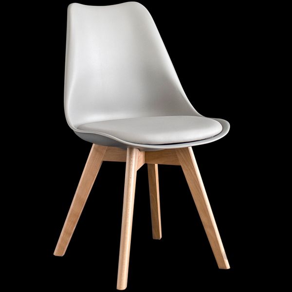 Nordic Italian Design Padded Wooden Legs Cafe Restaurant Chairs Colors PP Plastic Tulip Dining Chairs