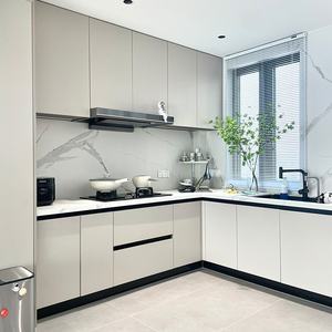 Factory Direct Custom Modern Solid Wood Furniture Cabinet Whole House Kitchen Wardrobe Sideboard Backsplash
