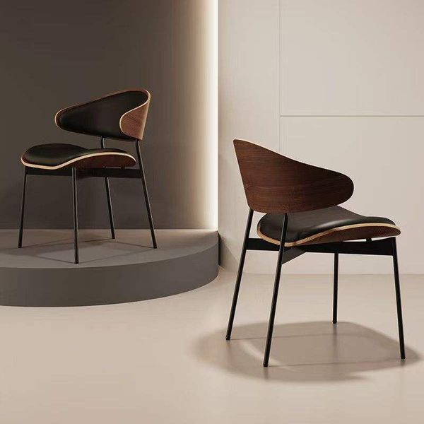 High-quality Simplicity Living Room Fabric PU Furniture Nordic Patchwork Wood Restaurant Outdoor Wedding Hotel Dinning Chair